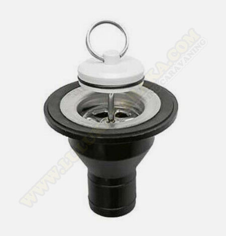 Drain droit 33mm Ø avec bouchoncon tapón (25mm) negro