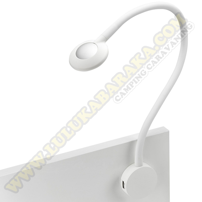 Lampe LED flexible ovale USB Blanc