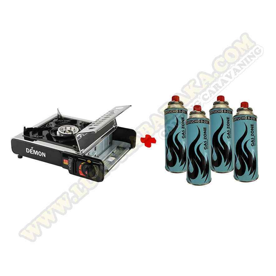 Kit Blackout (1 Cuisinière avec cartouche B250 Demon + 4 Cartouches GAS ZONE)