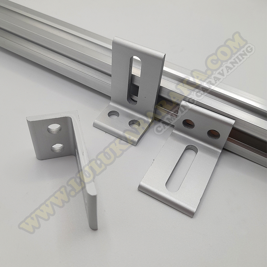 Fixation plaque moyenne pour profilé aluminium