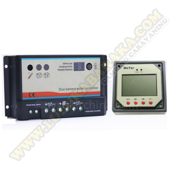Régulateur 10A LCD 2 batteries