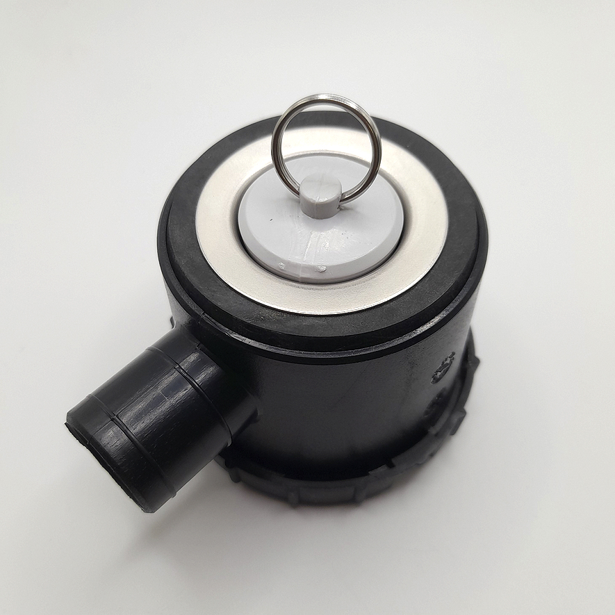 Siphon avec bouchon noir 33 mm